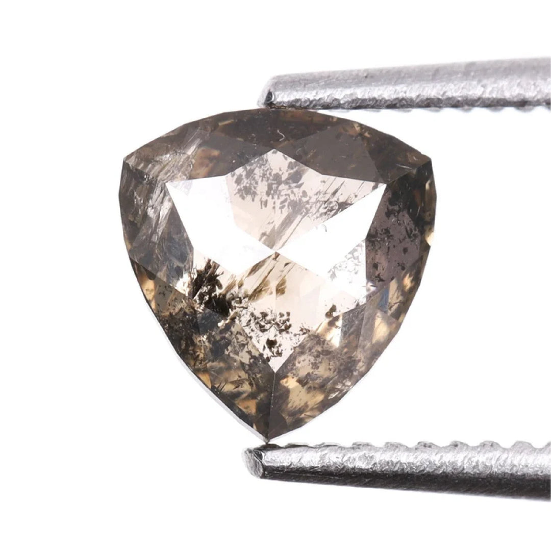 0.47 CT Salt and Pepper Trillion Cut Diamond