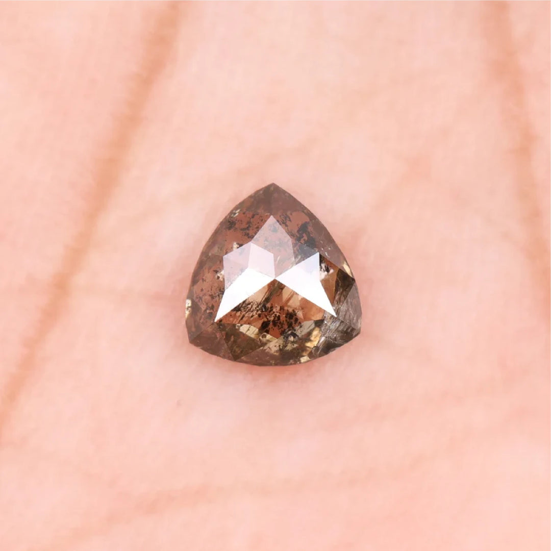0.47 CT Salt and Pepper Trillion Cut Diamond