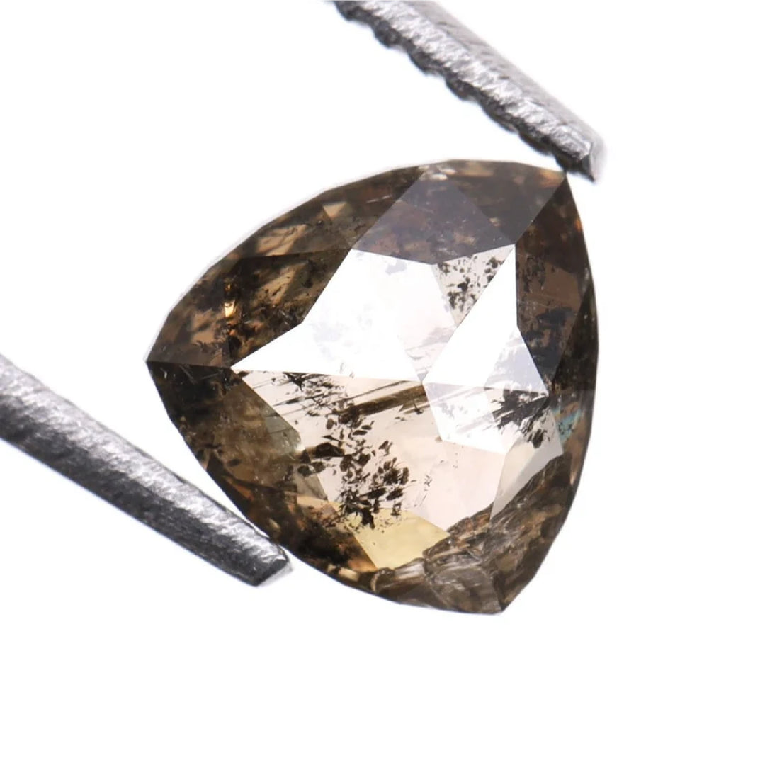0.47 CT Salt and Pepper Trillion Cut Diamond