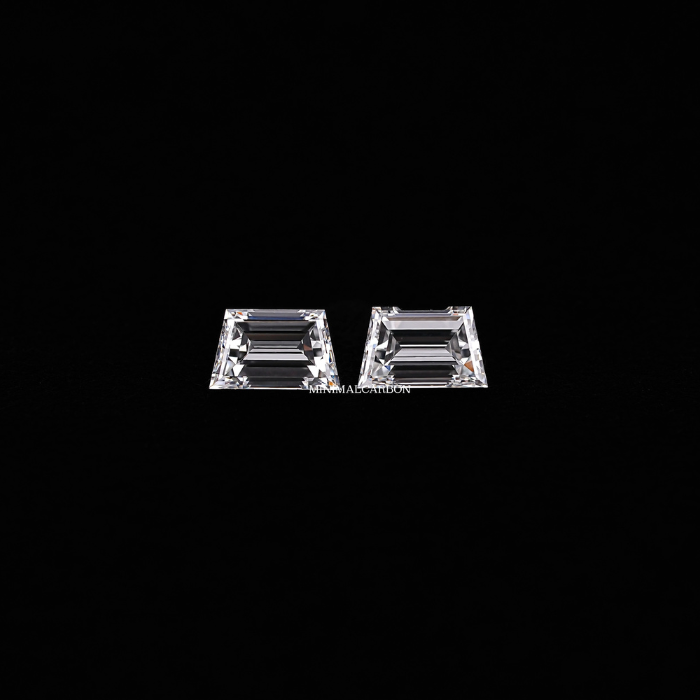 0.48 CT Trapezoid Cut Natural Loose Diamond Pair