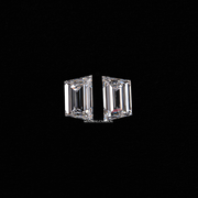 0.48 CT Trapezoid Cut Natural Loose Diamond Pair - Minimal Carbon
