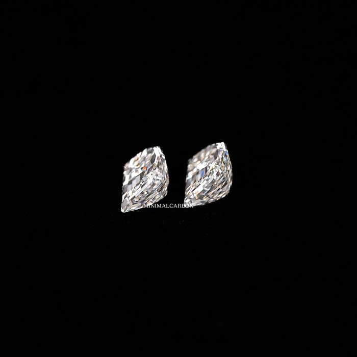 0.52 CT Half Moon Cut Matching Pair Natural Loose Diamond