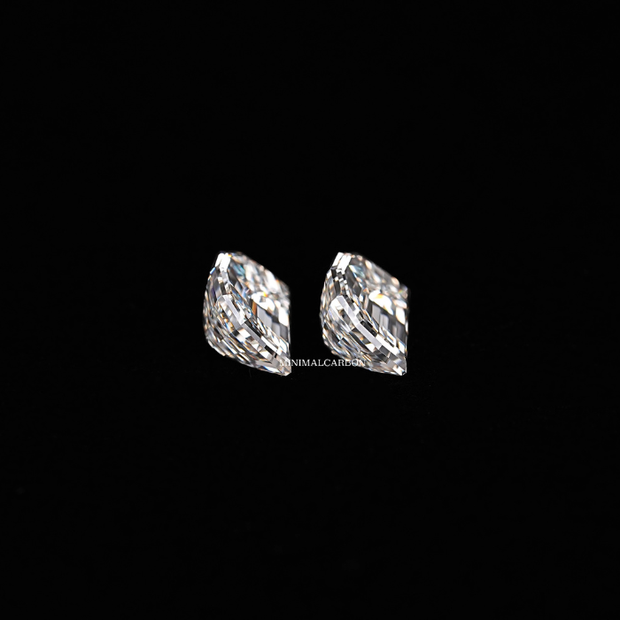 0.52 CT Half Moon Cut Matching Pair Natural Loose Diamond