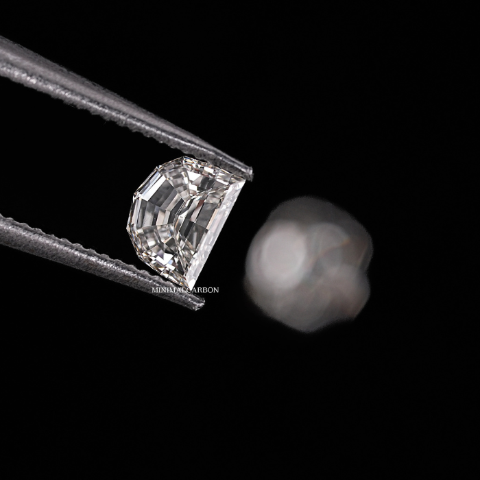0.52 CT Half Moon Cut Matching Pair Natural Loose Diamond