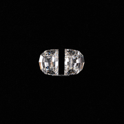 0.52 CT Half Moon Cut Matching Pair Natural Loose Diamond - Minimal Carbon