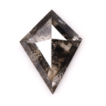 0.53 CT Kite Cut Salt and Pepper Natural Diamond - Minimal Carbon