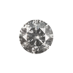 0.53 CT Round Brilliant Cut Salt and Pepper Diamond - Minimal Carbon