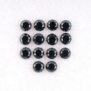 0.57 CT,2.0 MM Round Brilliant Cut Black Natural Loose Diamond - Minimal Carbon