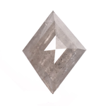 0.58 CT Natural Kite Cut Salt and Pepper Diamond - Minimal Carbon