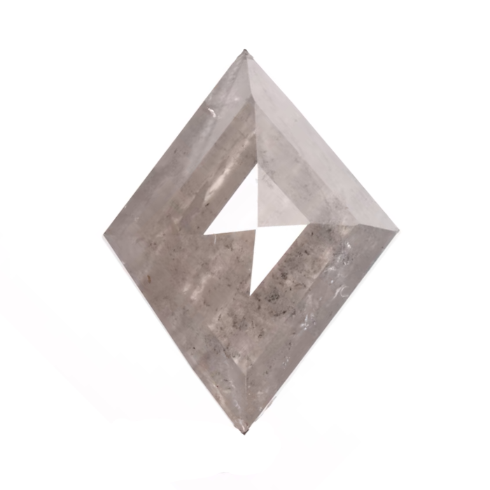 0.58 CT Natural Kite Cut Salt and Pepper Diamond - Minimal Carbon