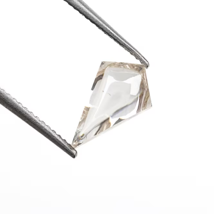 lab grown champagne kite cut cabochon diamond