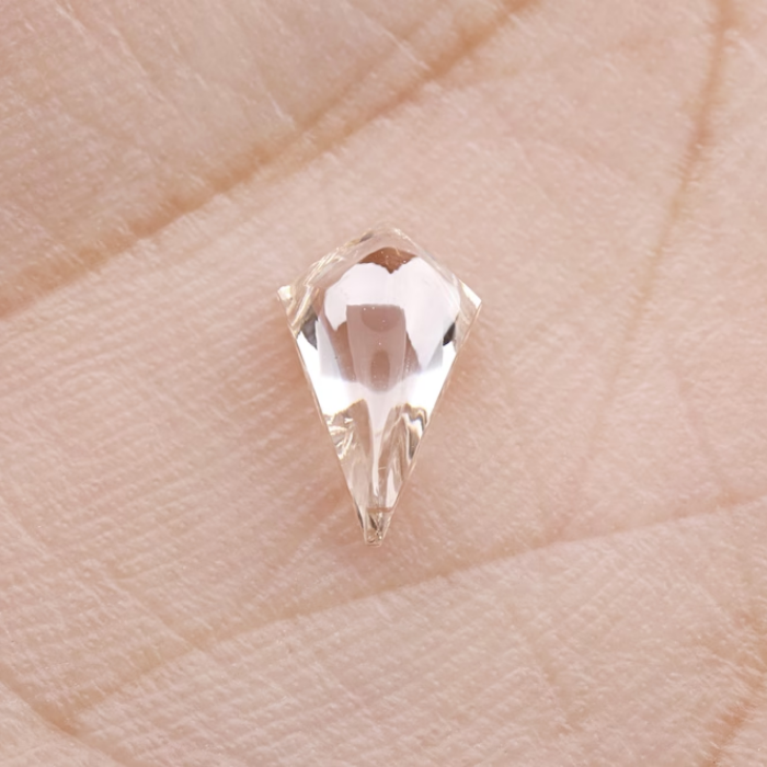 lab grown champagne kite cut cabochon diamond