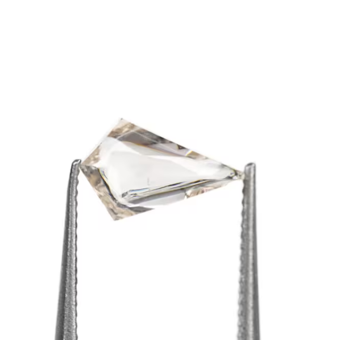 lab grown champagne kite cut cabochon diamond