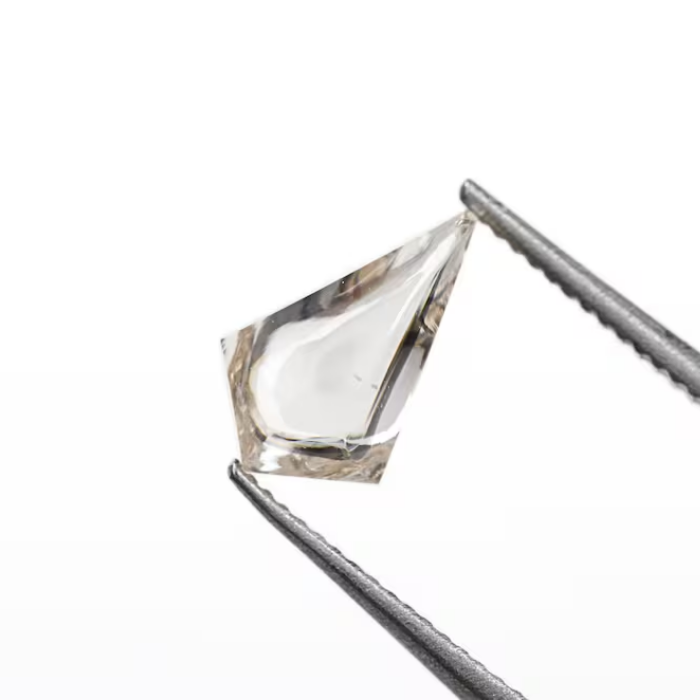 lab grown champagne kite cut cabochon diamond