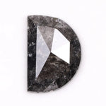 0.61 CT Salt and Pepper Half-Moon Cut Diamond