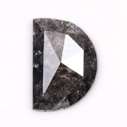 0.61 CT Salt and Pepper Half-Moon Cut Diamond