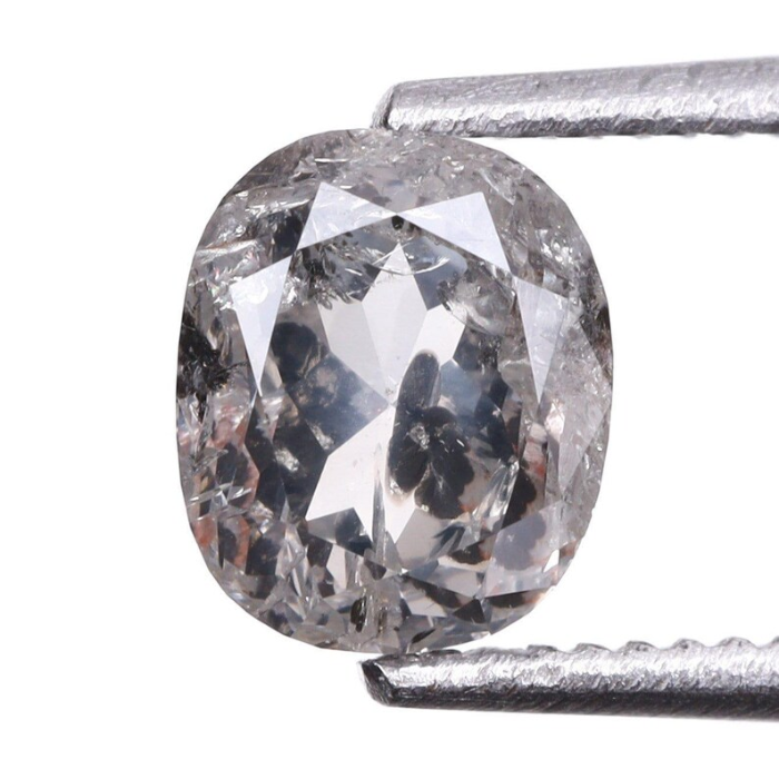 0.62 CT Oval Cut Salt and Pepper Loose Diamond