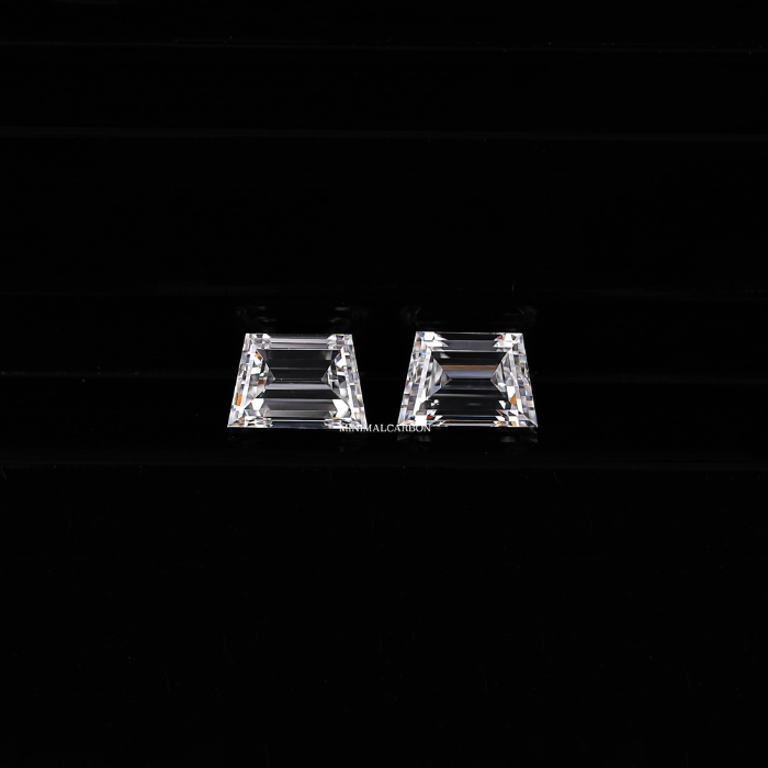 0.62 CT Trapezoid Cut Natural Loose Diamond Pair