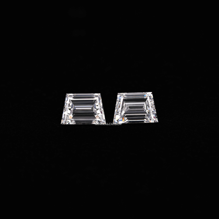 0.62 CT Trapezoid Cut Natural Loose Diamond Pair