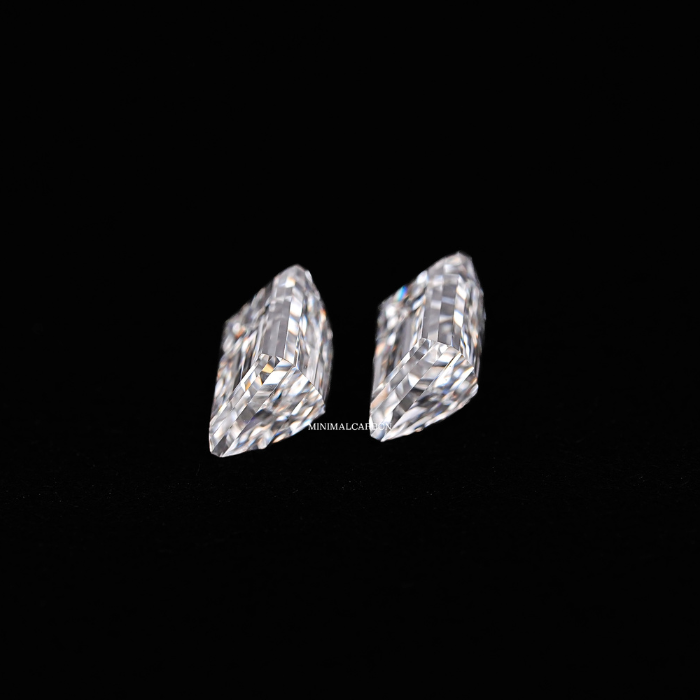 0.62 CT Trapezoid Cut Natural Loose Diamond Pair
