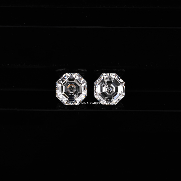 0.66 CT Octagon Cut Natural Loose Matching Pair Diamond