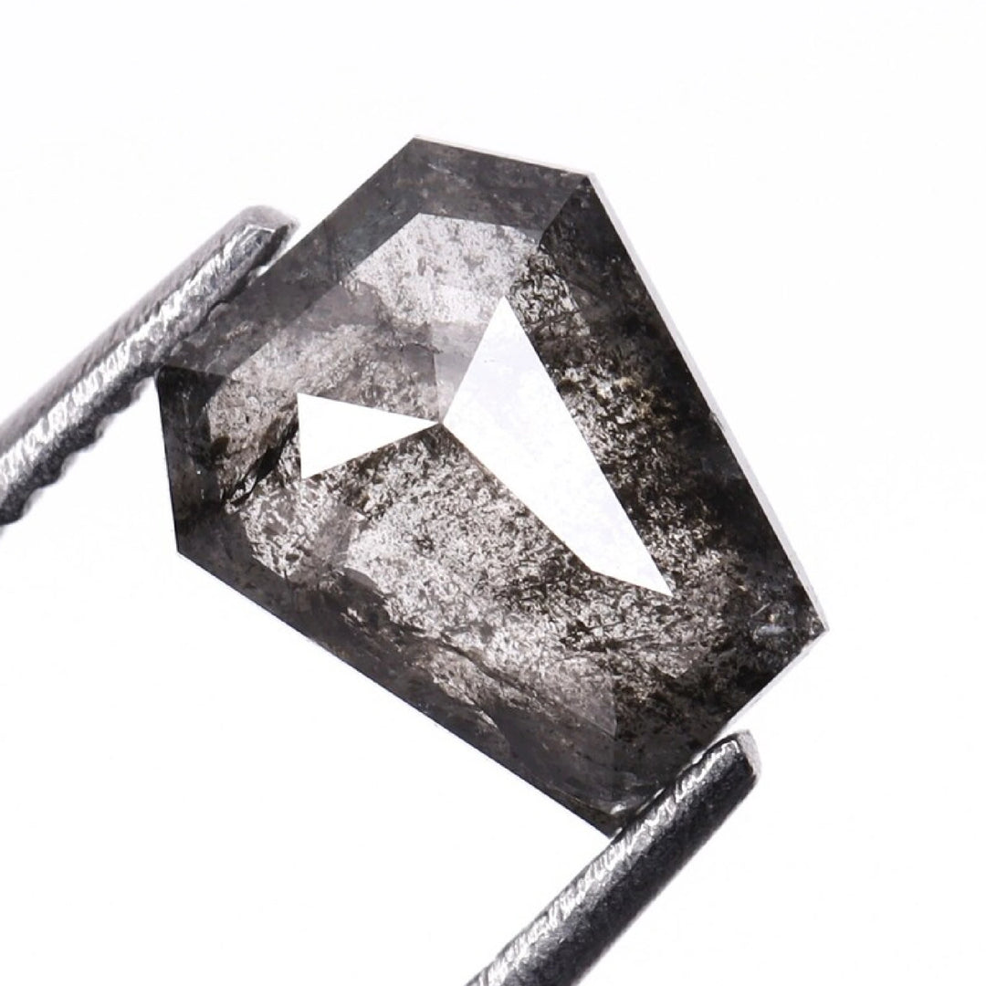 0.67 CT Salt and Pepper Coffin Cut Diamond | TheMinimalCarbon