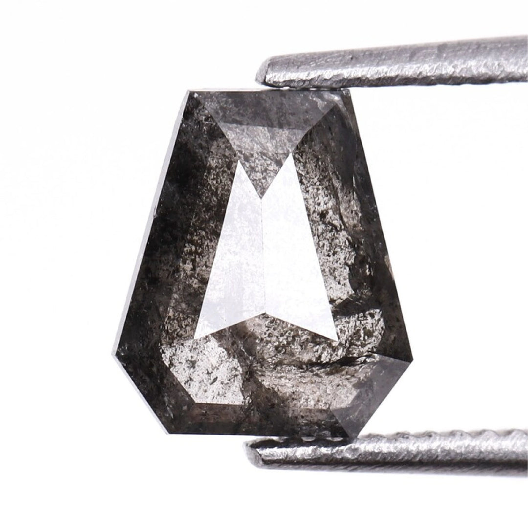 0.67 CT Salt and Pepper Coffin Cut Diamond | TheMinimalCarbon