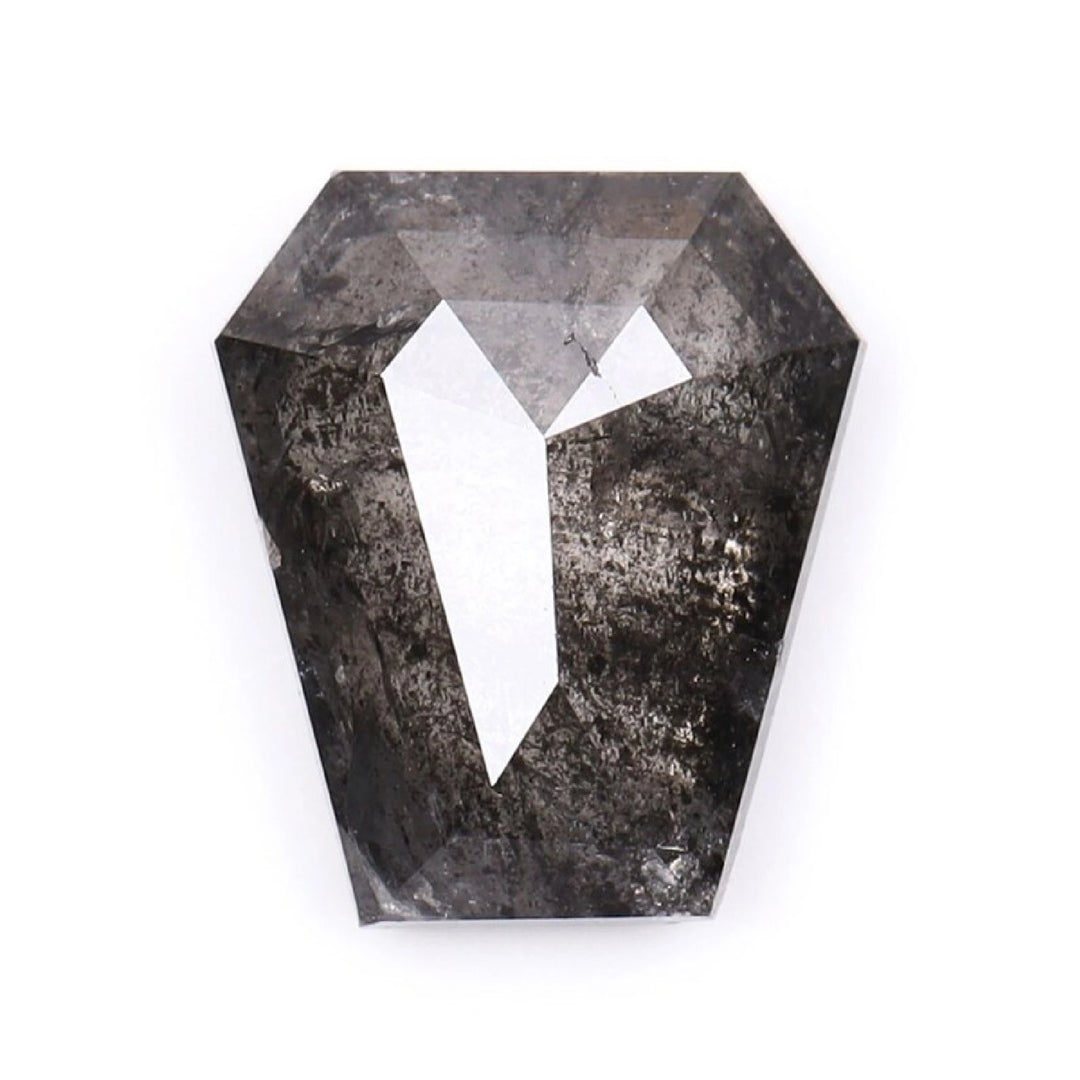 0.67 CT Salt and Pepper Coffin Cut Diamond | TheMinimalCarbon