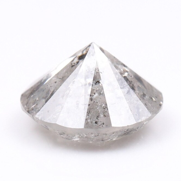 round brilliant cut salt and pepper diamond