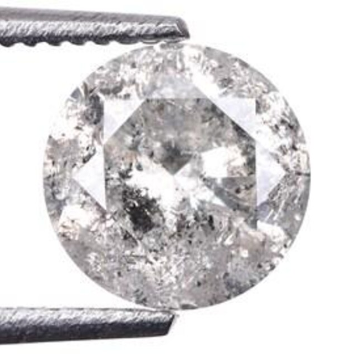 round brilliant cut salt and pepper diamond