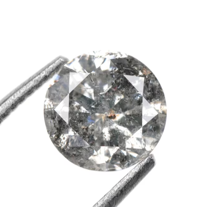Salt And Pepper Round Brilliant Cut Diamond