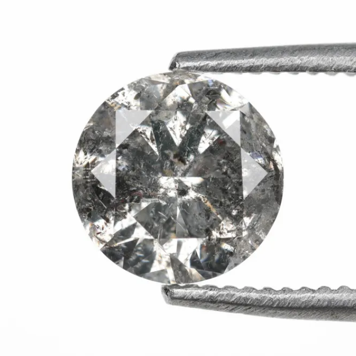 Salt And Pepper Round Brilliant Cut Diamond