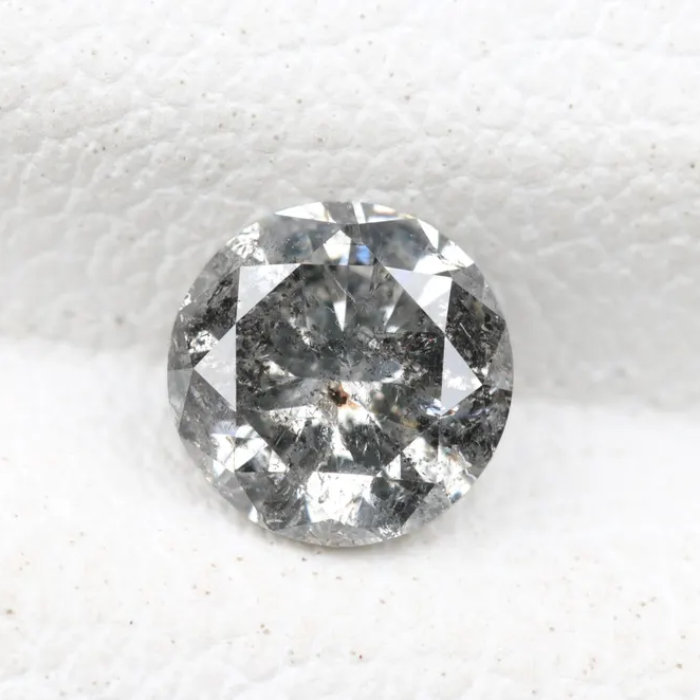 Salt And Pepper Round Brilliant Cut Diamond
