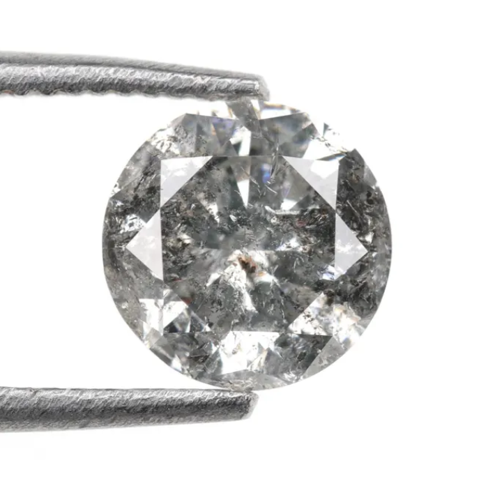 Salt And Pepper Round Brilliant Cut Diamond