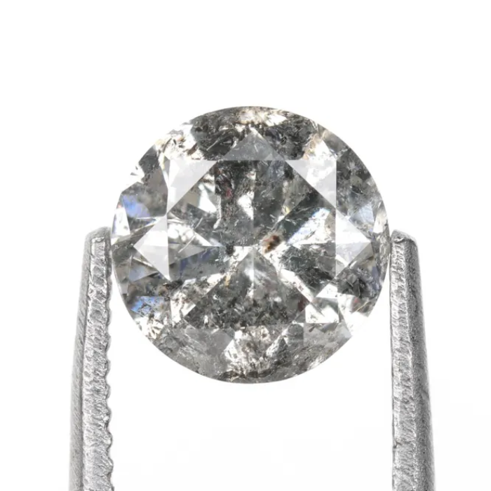 Salt And Pepper Round Brilliant Cut Diamond