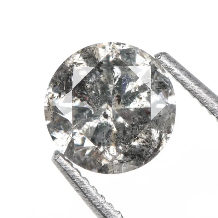 Salt And Pepper Round Brilliant Cut Diamond