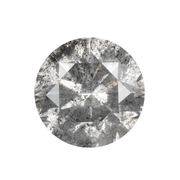 0.72 CT Round Brilliant Cut Salt and Pepper Diamond - Minimal Carbon