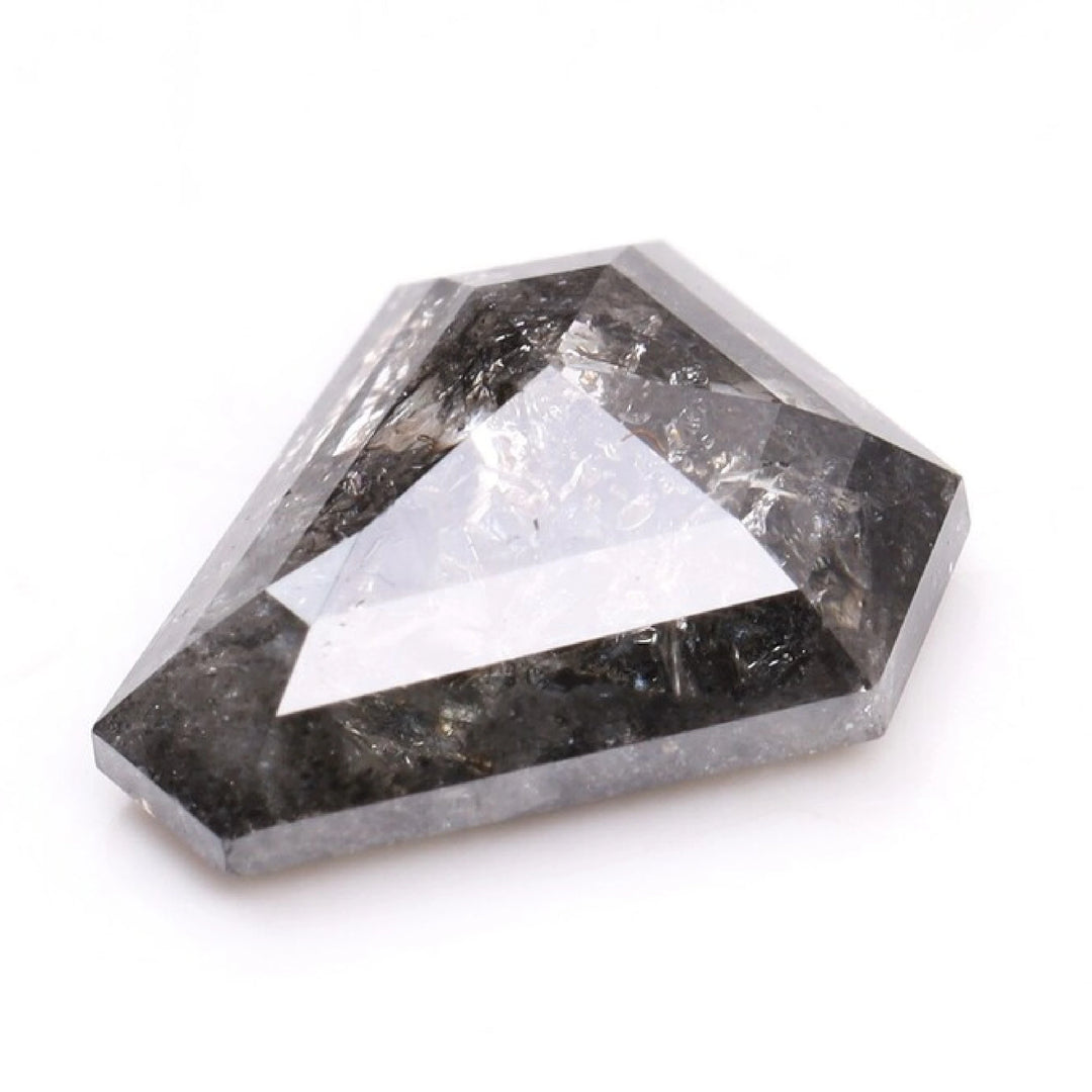0.73 CT Salt and Pepper Coffin Cut Diamond | TheMinimalCarbon