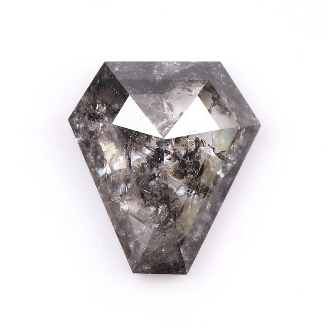 0.73 CT Salt and Pepper Coffin Cut Diamond | TheMinimalCarbon