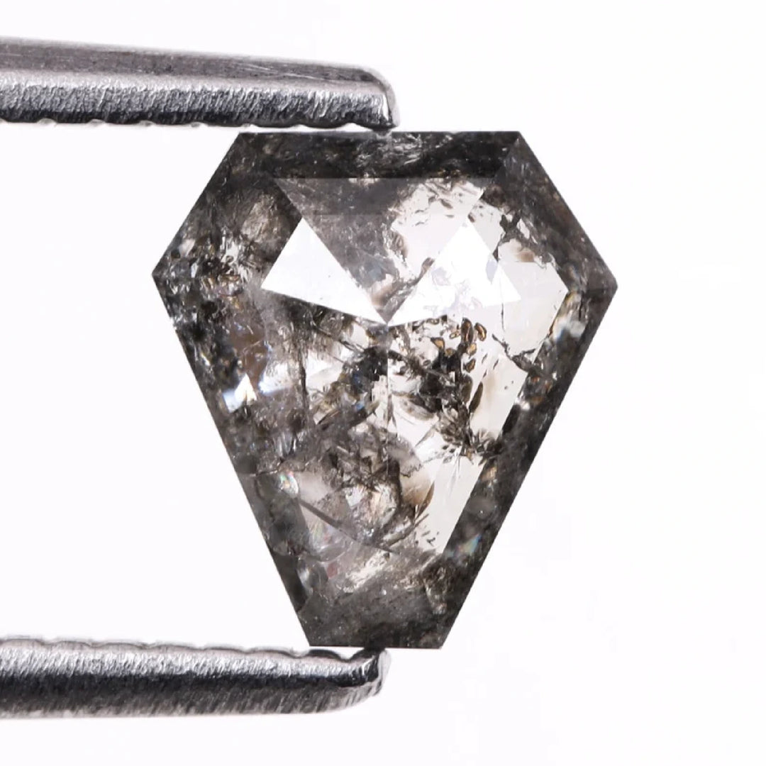 0.73 CT Salt and Pepper Coffin Cut Diamond | TheMinimalCarbon