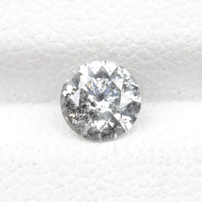 Salt And Pepper Round Brilliant Cut Diamond
