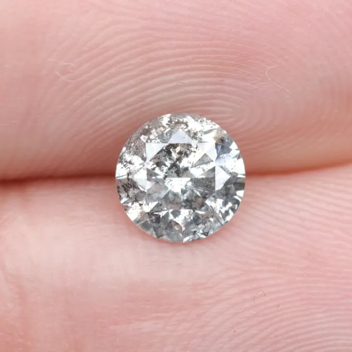 Salt And Pepper Round Brilliant Cut Diamond