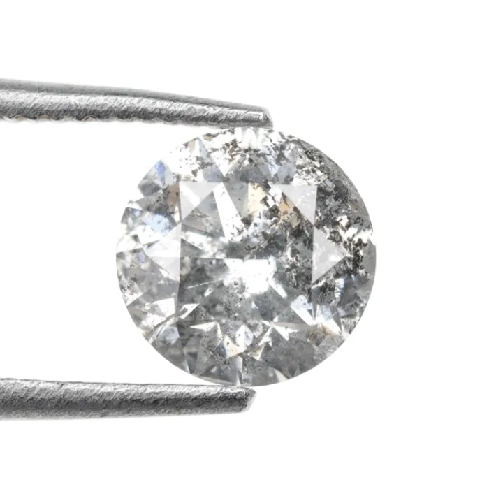 Salt And Pepper Round Brilliant Cut Diamond