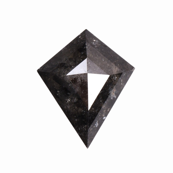 0.74 CT Natural Salt and Pepper Kite Cut Diamond - Minimal Carbon