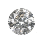 0.74 CT Round Brilliant Cut Salt and Pepper Diamond - Minimal Carbon
