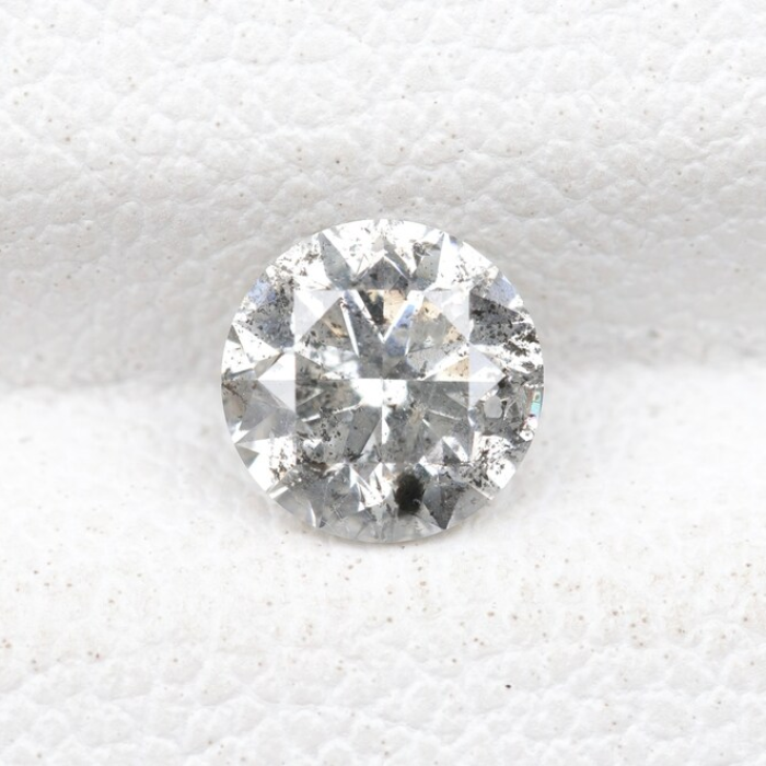 Round Brilliant Cut Salt And Pepper Diamond