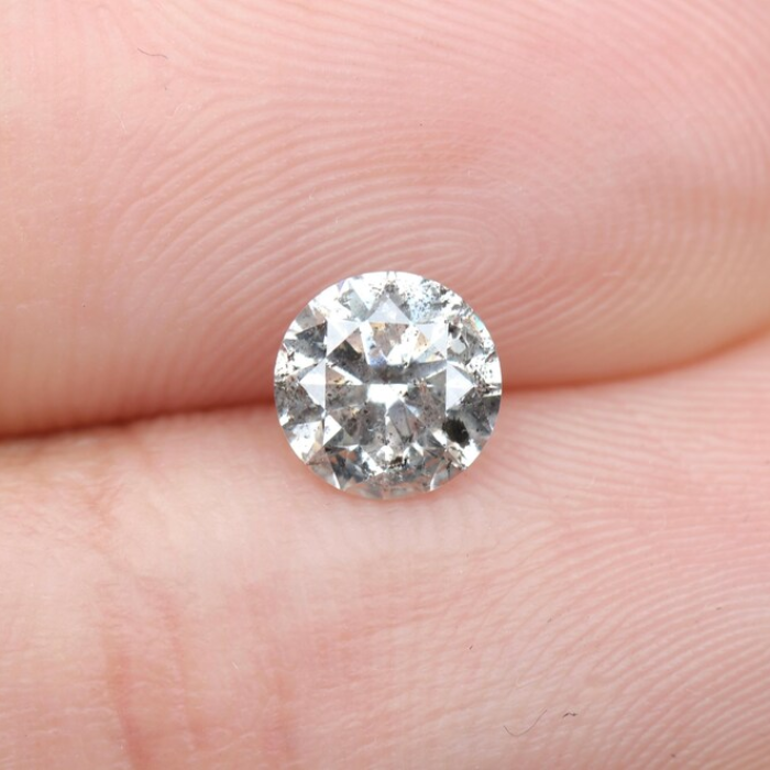 Round Brilliant Cut Salt And Pepper Diamond