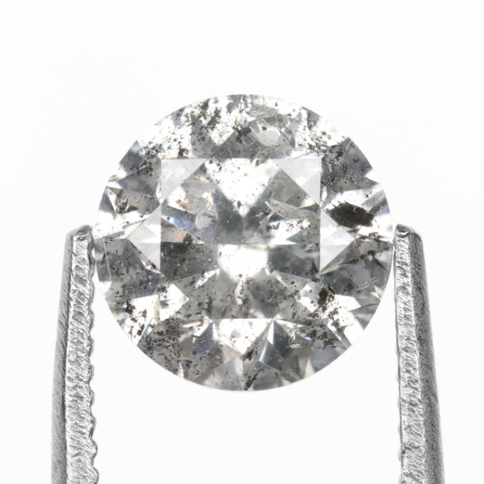 Round Brilliant Cut Salt And Pepper Diamond