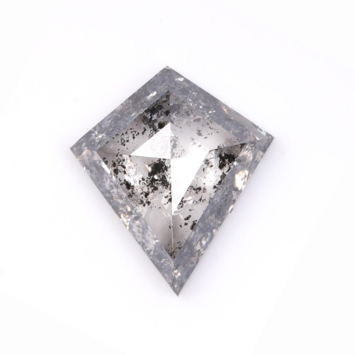 0.75 CT Kite Cut Salt and Pepper Earth Mined Diamond - Minimal Carbon