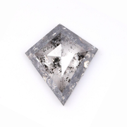 0.75 CT Kite Cut Salt and Pepper Earth Mined Diamond - Minimal Carbon